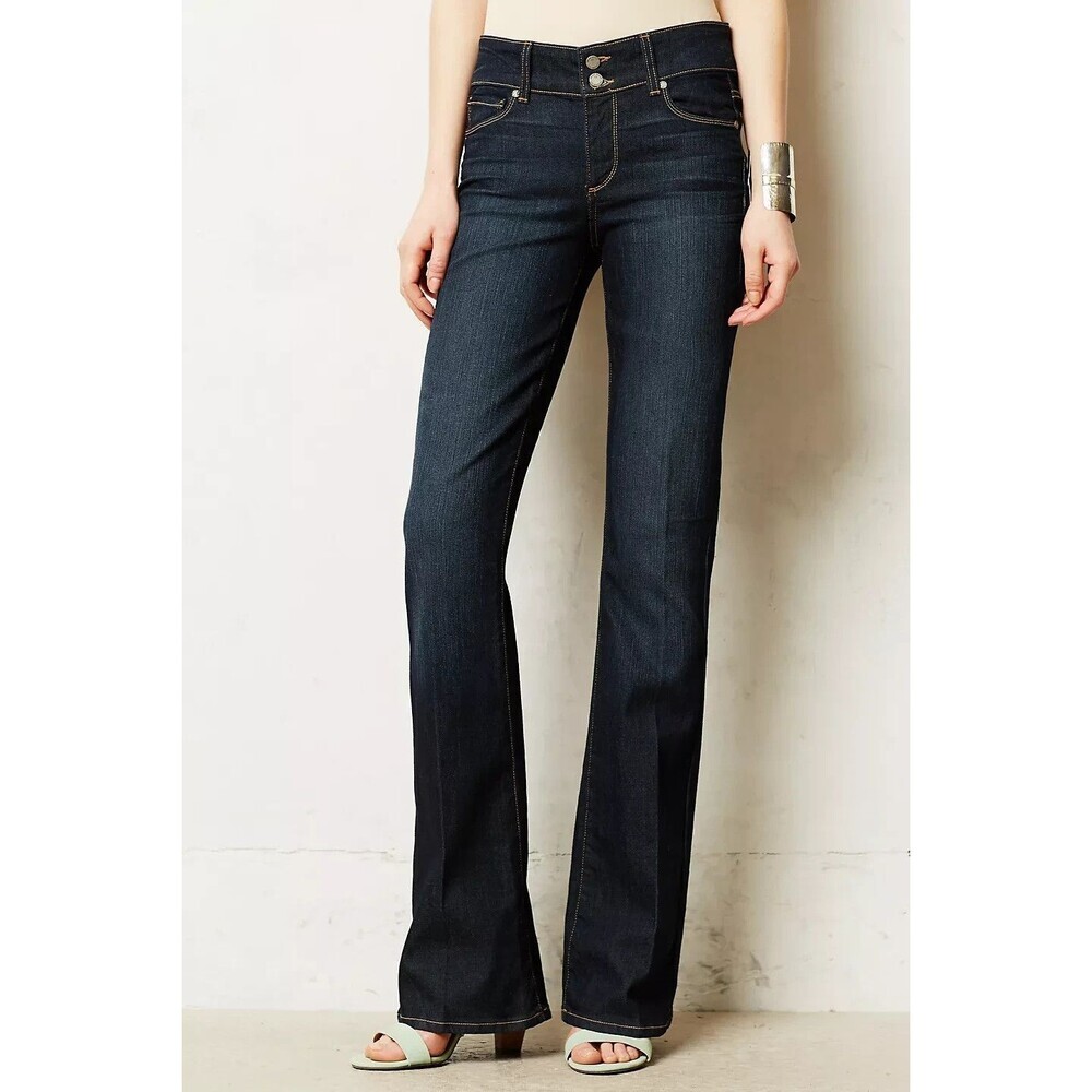 PAIGE Hidden Hills Dark Wash Boot Cut Jeans Size 27 - 0196055-541 Mid Rise USA